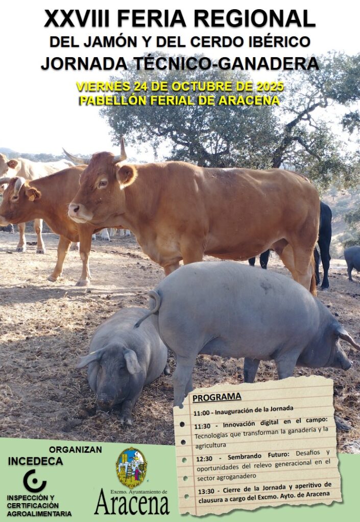 INCEDECA impulsa la innovación digital en el campo en la XXVIII Feria Regional del Jamón y del Cerdo Ibérico de Aracena. 3 Catel Jornada Tecnica Ganadera
